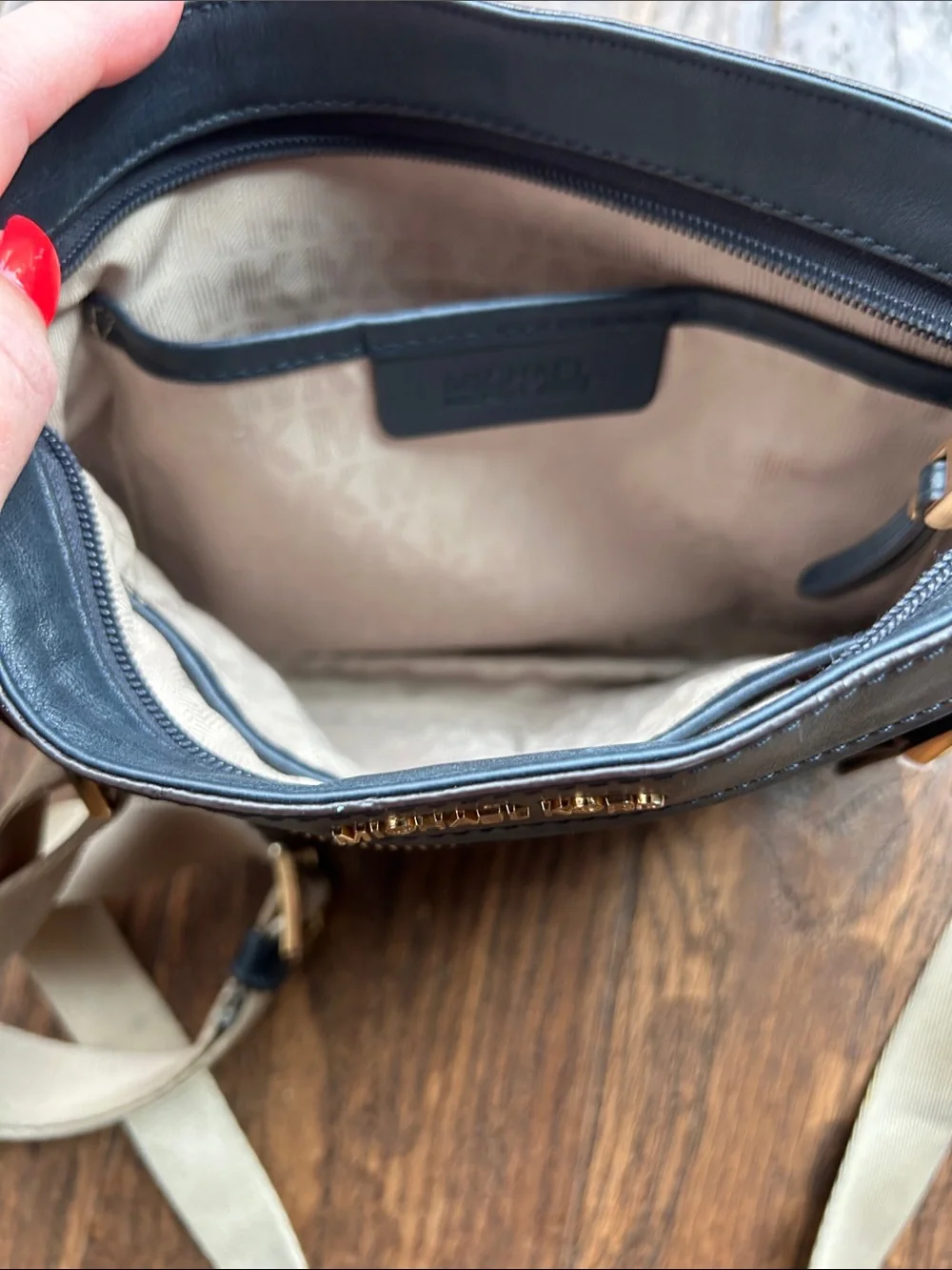 MICHAEL KORS Dark Navy Crossbody Bag with Adjustable Strap